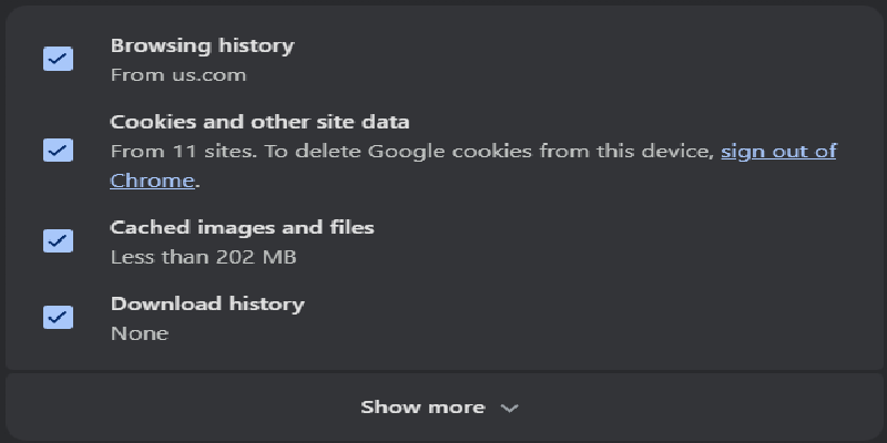 Chọn dữ liệu cần xóa